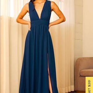 Navy blue Lulu’s long formal dress